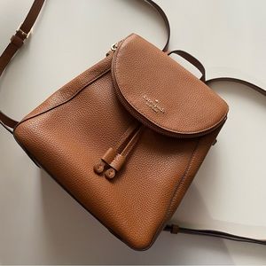 Kate Spade Sinch Medium Backpack in Brown Leather